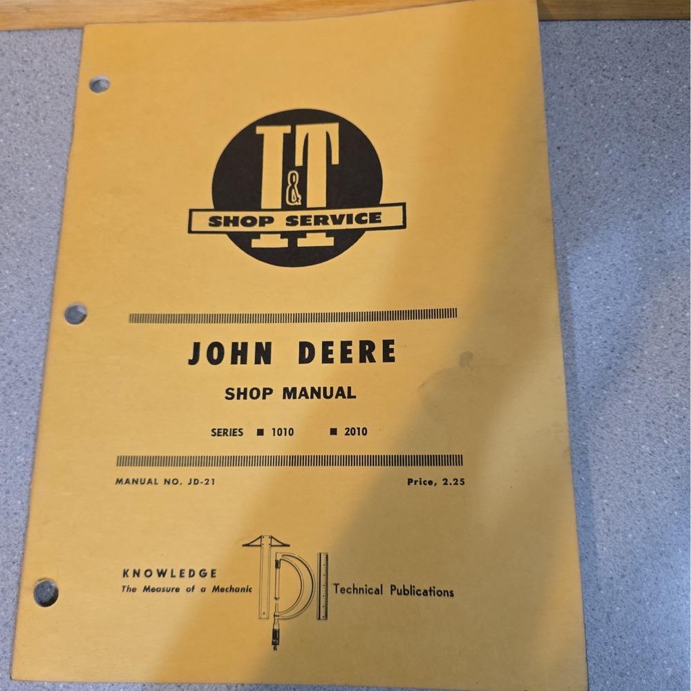 Vintage John Deere I&T Shop Service Manual JD-21